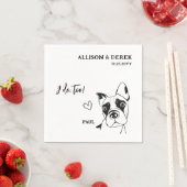 私シンプルは犬の名前ボクサーのカクテルを結婚やるよ スタンダードカクテルナプキン (インサイチュ)