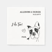 私シンプルは犬の名前ボクサーのカクテルを結婚やるよ スタンダードカクテルナプキン (正面)