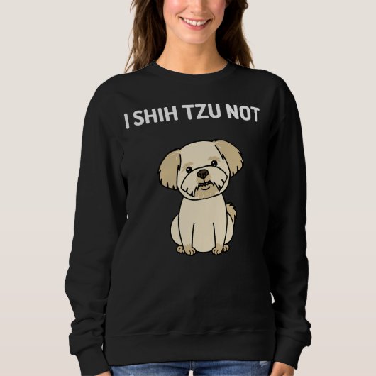 私シーズー（犬）Tzuのかわいいシーズー（犬）Tzu犬 スウェットシャツ (正面)