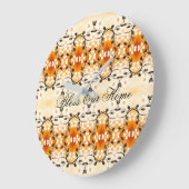 私スタイリッシュたち賛美の家文字 ラージ壁時計 (傾斜)