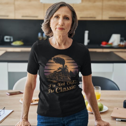 私スタイリッシュは古くはない機関車だクラシック Tシャツ