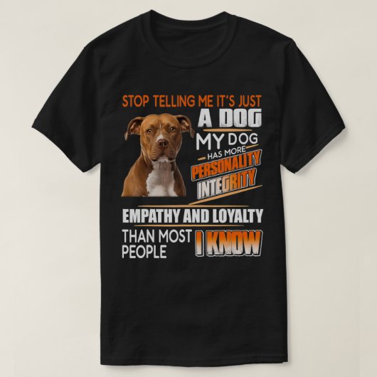 私ストップの犬は私の犬より多くのpeを持っている tシャツ (デザイン正面)