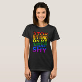 私ストップを殴るのは本当に恥ずかしい Tシャツ (正面フル)