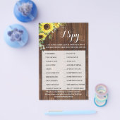 私スパイひまわりウェスタンウェディングパーティードゲームカード チラシ (シングル)