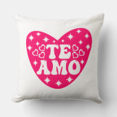 私スペインのは愛してよアモのピンクバレンタインデー クッション (正面)