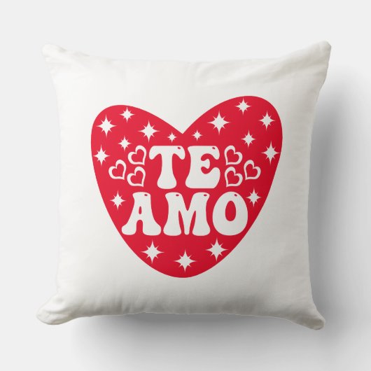 私スペインのは愛してよアモ赤バレンタインデー クッション (正面)