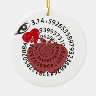 私トマト"Pi"パイ数学の恋人! セラミックオーナメント