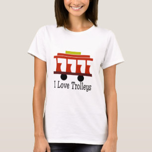 私トロリーが大好き Tシャツ