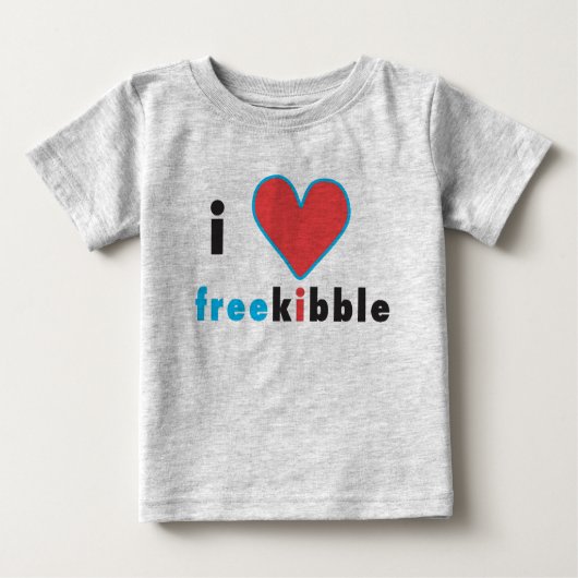 "私ハートのfreekibble"ティー ベビーTシャツ (正面)