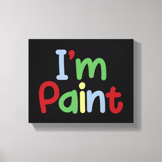 私ハートは指が好絵を描き キャンバスプリント (正面)