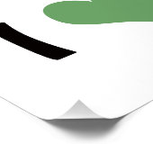 私ハートウミガメかわいい小さな漫画カメ ポスター (コーナー)