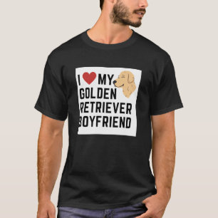 私ハートゴールデンレトリバーボーイフレンド Tシャツ