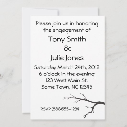 私ハートユー婚約パーティ招待状 招待状 (裏面)