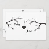 私ハートユー婚約パーティ招待状 招待状 (正面/裏面)