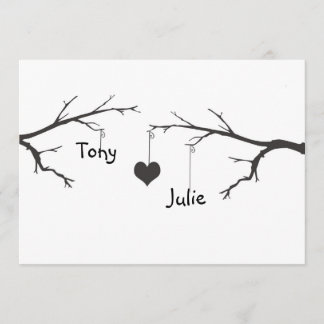 私ハートユー婚約パーティ招待状 招待状