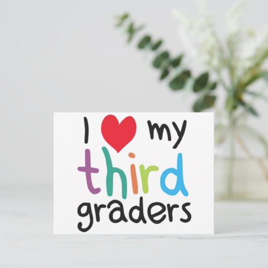 私ハート三年生先生ラブ ポストカード (スタンド正面)