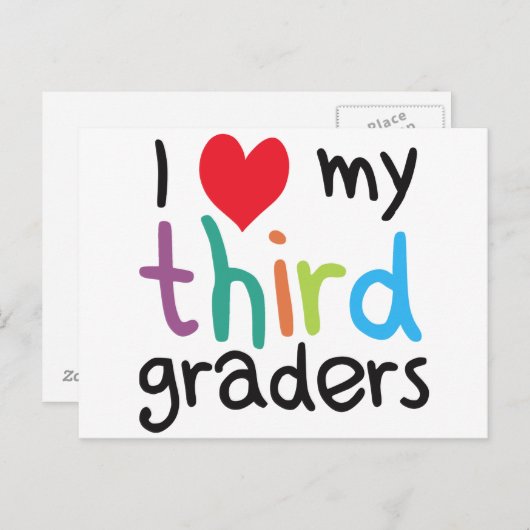 私ハート三年生先生ラブ ポストカード (正面/裏面)