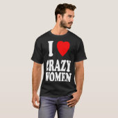 私ハート愛熱狂する女アトラクション問題 Tシャツ (正面フル)