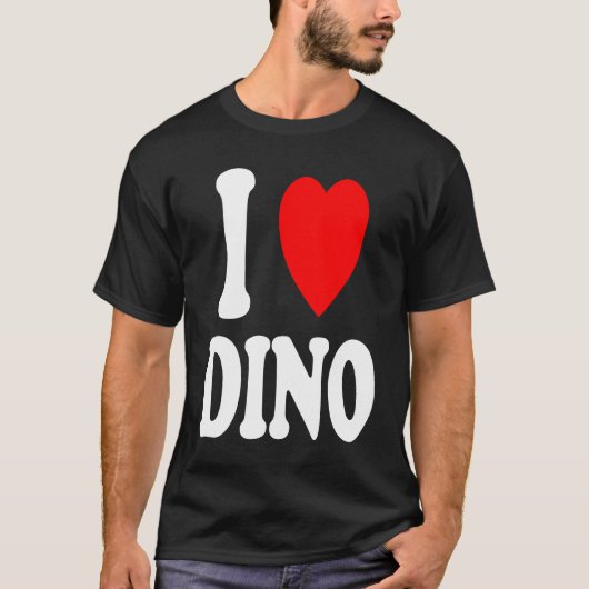 私ハート愛Dinoかわいいマッチング夫婦の配偶者 Tシャツ (正面)