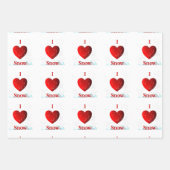 私ハート雪 ラッピングペーパーシート (正面3)