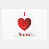 私ハート雪 ラッピングペーパーシート (正面2)