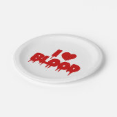 私ハート[愛]血液 ペーパープレート (アングル)