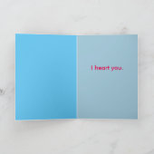 "私ハート"解剖ハートの挨拶状 カード (内部)