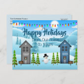 「私パーソナライズされたたちの家からあなたの家へ」休日 ポストカード (正面/裏面)