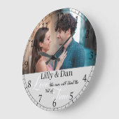 私パーソナライズされたたちの時計のように愛する ラージ壁時計 (傾斜)