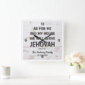 私パーソナライズされたと私の家の壁時計 スクエア壁時計 (ホーム)