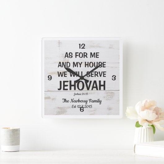 私パーソナライズされたと私の家の壁時計 スクエア壁時計 (ホーム)