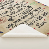 私パーソナライズされたの孫への手紙、誕生日贈り物 シェルパブランケット (3/4)