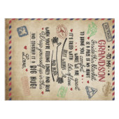 私パーソナライズされたの孫への手紙、誕生日贈り物 テーブルクロス (正面(横))