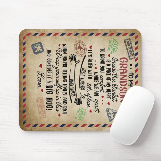 私パーソナライズされたの孫への手紙、誕生日贈り物 マウスパッド (マウス)