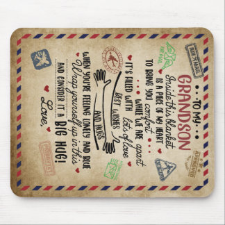 私パーソナライズされたの孫への手紙、誕生日贈り物 マウスパッド