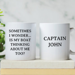 私パーソナライズされたの船考えは |ボートおもしろい中 コーヒーマグカップ