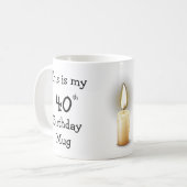私パーソナライズされたの40歳の誕生日のマグカップ コーヒーマグカップ (正面左)