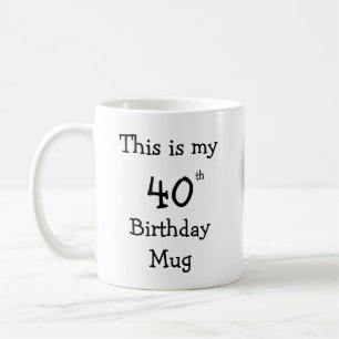 私パーソナライズされたの40歳の誕生日のマグカップ コーヒーマグカップ