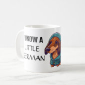 私パーソナライズされたはドイツ犬を知っている コーヒーマグカップ (正面左)