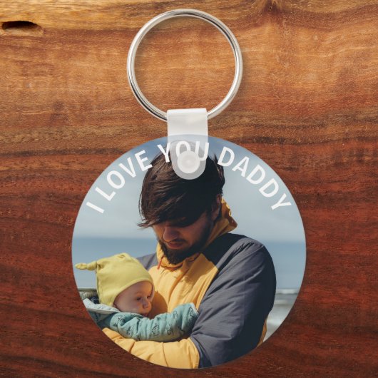 私パーソナライズされたはパパを愛してる。 キーホルダー (正面)