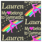 私パーソナライズされたは体操の美しい生地が大好き ファブリック (クローズアップ)