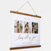 私パーソナライズされたは皆さんの写真が大好き 吊り下げ型タペストリー (傾斜あり)