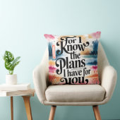 私パーソナライズされたは計画を知っているクリスチャン クッション (椅子)