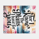 私パーソナライズされたは計画を知っているクリスチャン フリースブランケット (正面(横))