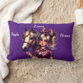 私パーソナライズされたは馬が好きだ ランバークッション (ブランケット)