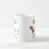 私パーソナライズされたは3人までナナサウルスだ コーヒーマグカップ (中央)