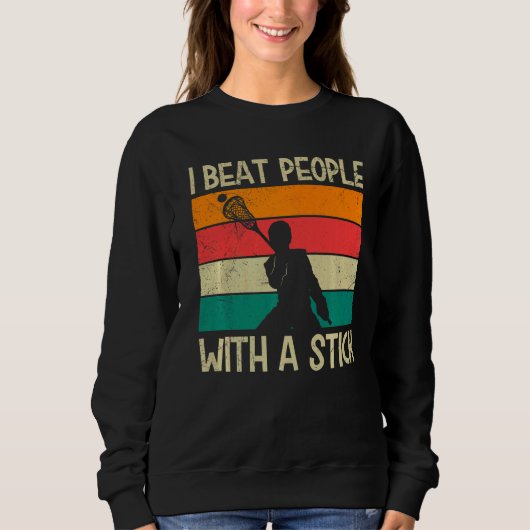 私ビートの人々ラクロススティックラクロス男性 スウェットシャツ (正面)