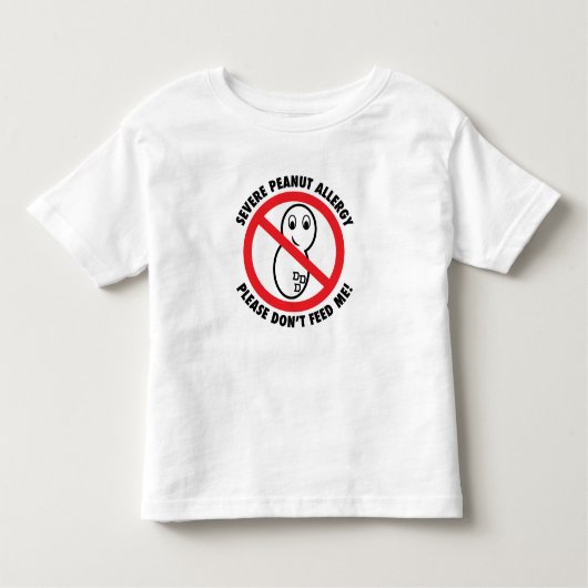 私ピーナツアレルギーの幼児のTシャツを食べ物を与えないで下さい トドラーTシャツ (正面)