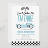 私ブルーレースカー3rd誕生日パーティーをキャッチできない 招待状 (正面)