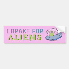 私ブレーキエイリアン宇宙船おもしろい用 バンパーステッカー